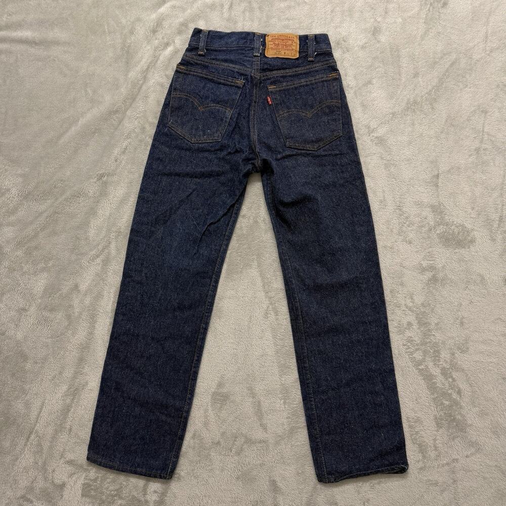 Vtg 1983 Levis 701 Jeans 26x30 (Fits 24x27.5) Blue Straight Student Fit Made USA - Picture 4 of 13